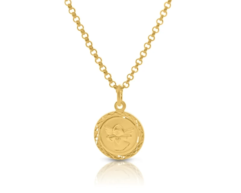 Taufkette Schutzengel vergoldet Kinderkette Engel Schmuck Gravur