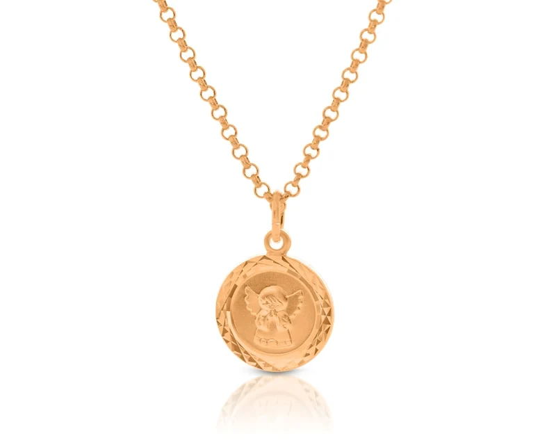 Kette Schutzengel rosé vergoldet Taufschmuck Geschenk