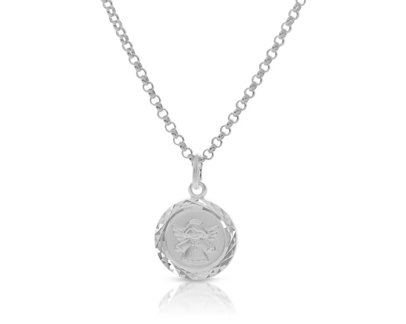 Taufschmuck Engel Anhänger Kette 925 Sterling Silber Gravur