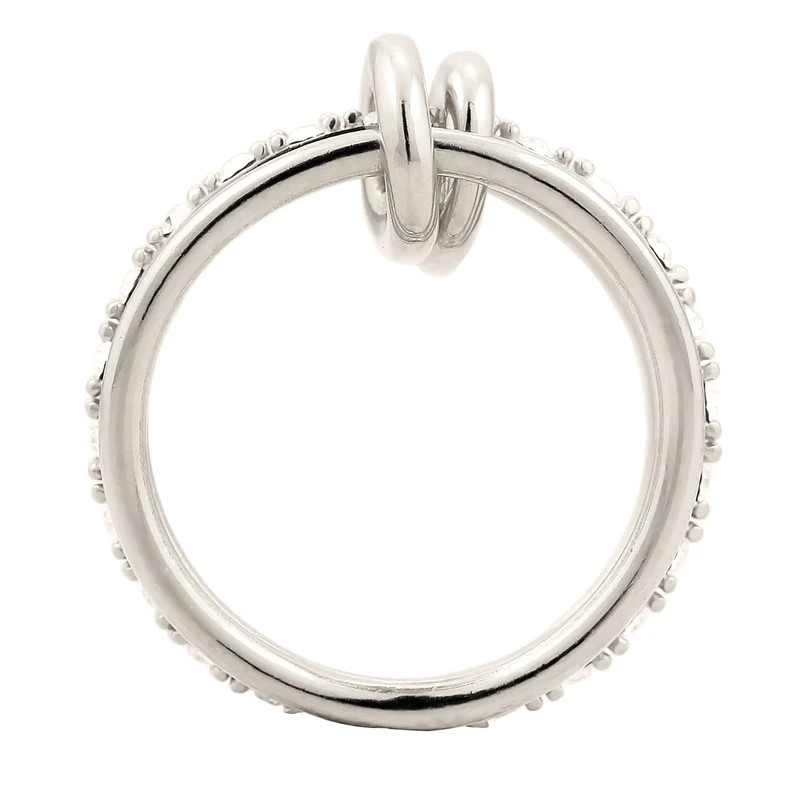 Stapelring Knoten | Mit Kristallen von Swarovski® (Weiß)