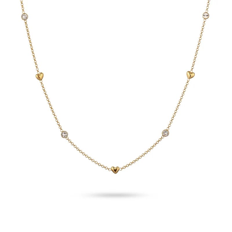 Halskette Herz | Mit Kristallen von Swarovski® (Weiß)