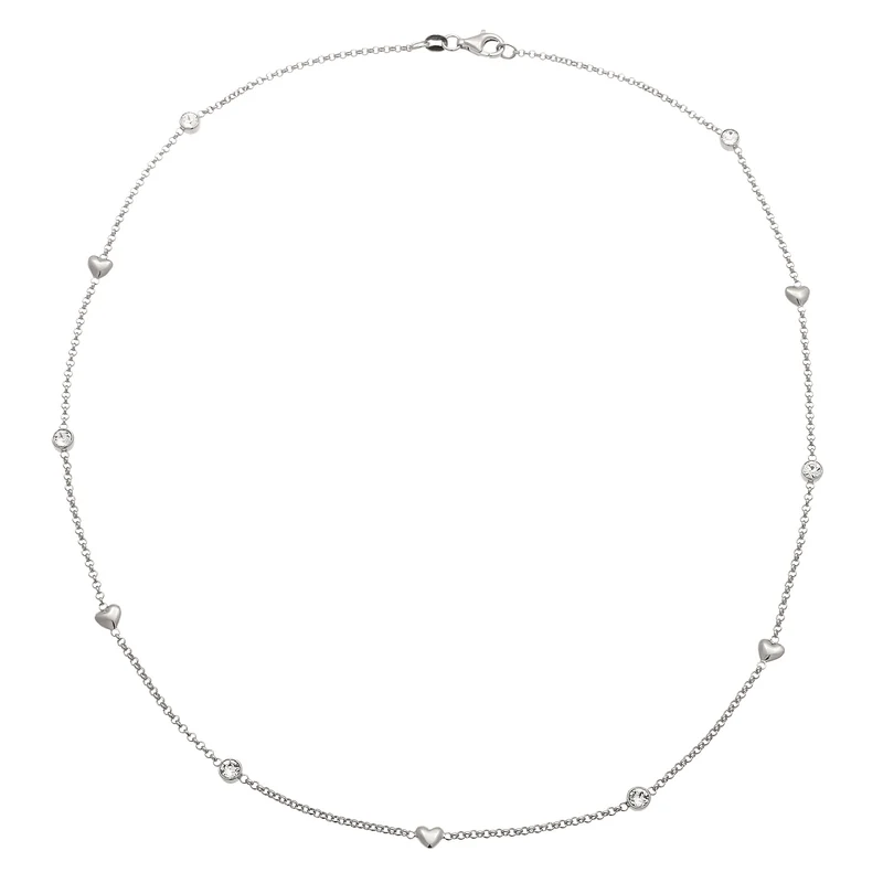 Halskette Herz | Mit Kristallen von Swarovski® (Weiß)