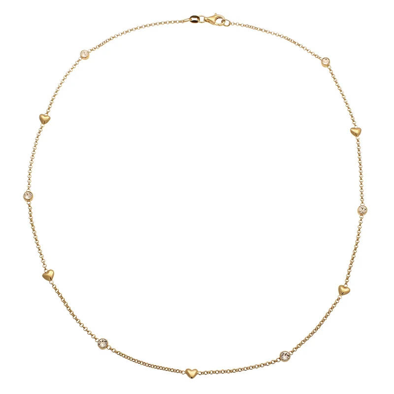 Halskette Herz | Mit Kristallen von Swarovski® (Weiß)