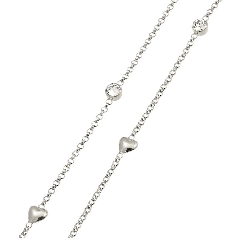 Halskette Herz | Mit Kristallen von Swarovski® (Weiß)