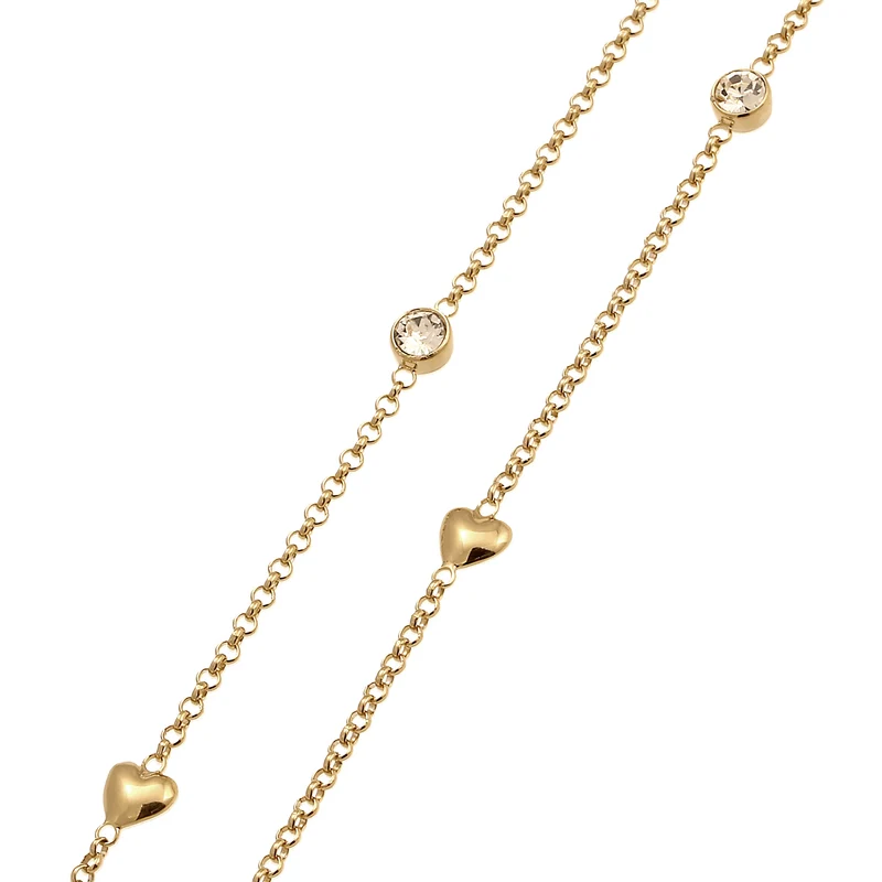 Halskette Herz | Mit Kristallen von Swarovski® (Weiß)