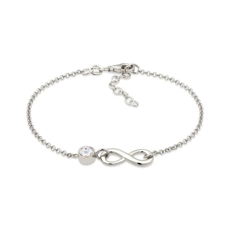 Armband Infinity | Mit Kristallen von Swarovski® (Weiß)