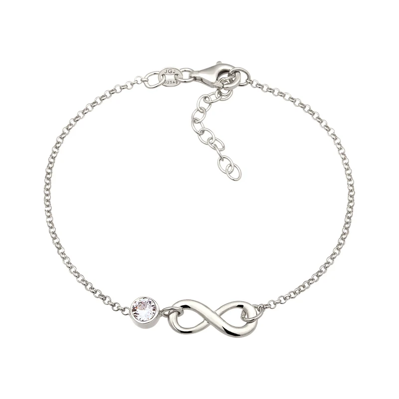 Armband Infinity | Mit Kristallen von Swarovski® (Weiß)