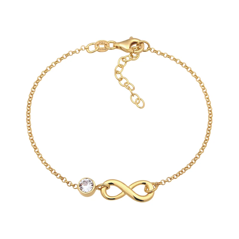 Armband Infinity | Mit Kristallen von Swarovski® (Weiß)