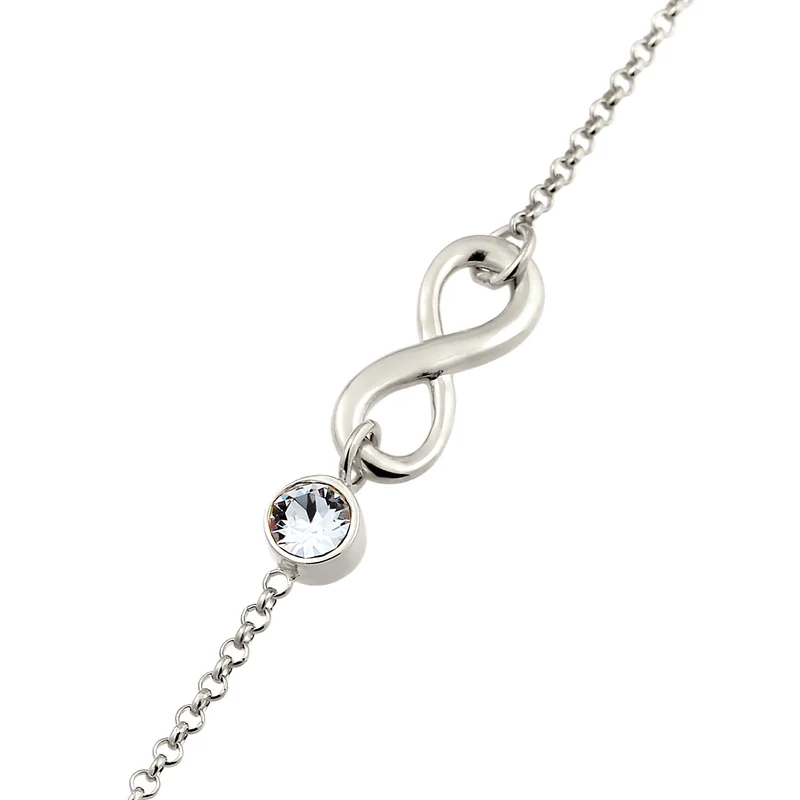 Armband Infinity | Mit Kristallen von Swarovski® (Weiß)