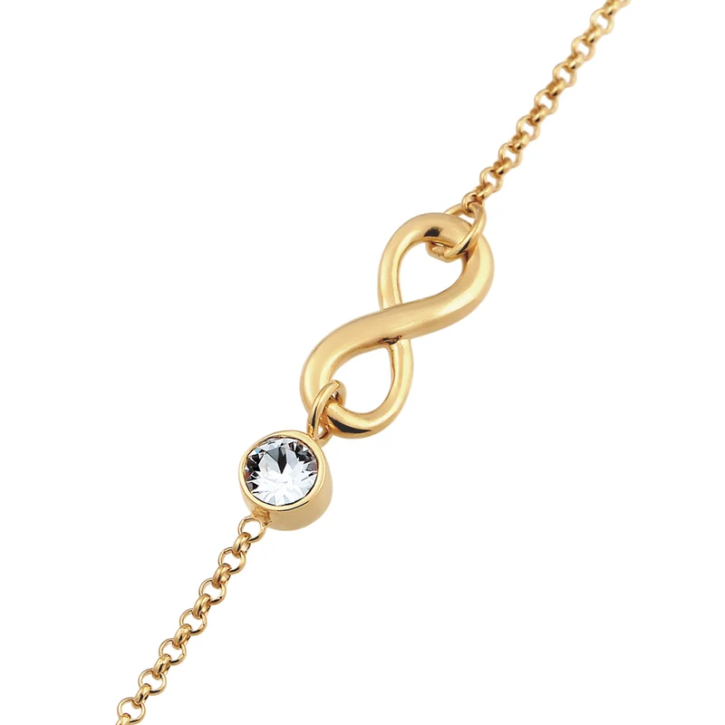 Armband Infinity | Mit Kristallen von Swarovski® (Weiß)