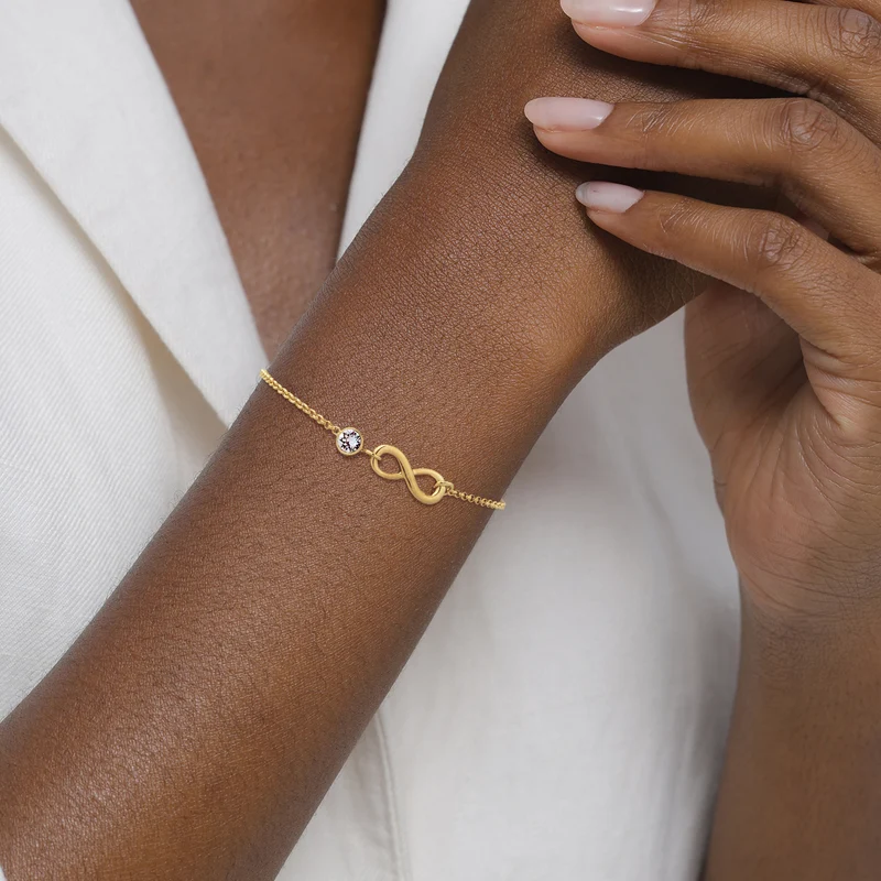 Armband Infinity | Mit Kristallen von Swarovski® (Weiß)