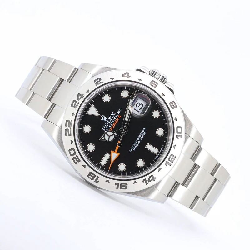 Rolex Explorer II 216570 42 Edelstahl Black Dial Full Set