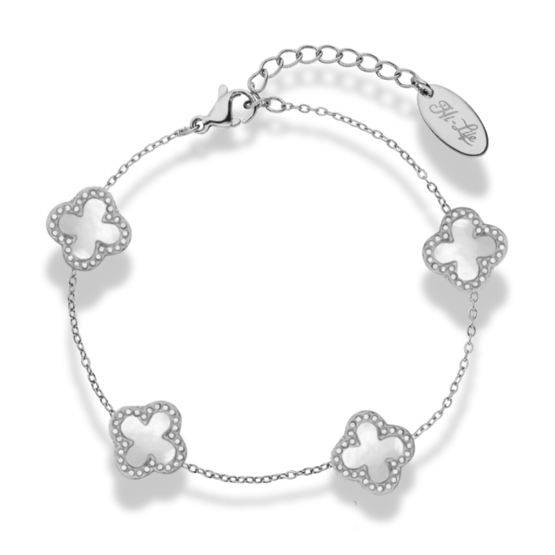 Pave Perlmutt Lucky Leaf Abbaddon Armband 14K Vergoldet
