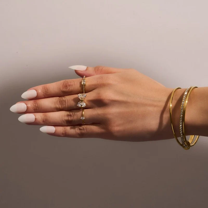 Simple Baguette Ring 18K Vergoldet