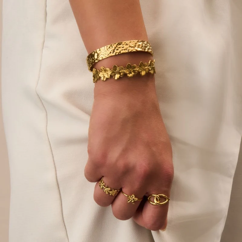 Sweet Paradise Flower Ring 14K Vergoldet