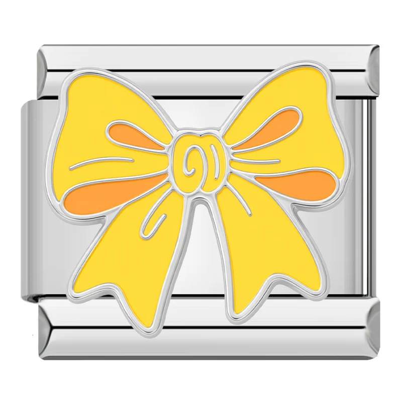 Gelbe Schleife Silber
