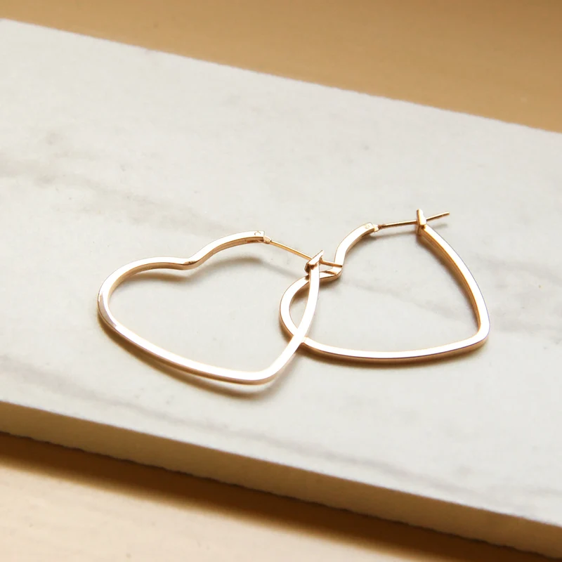 Hart Oorbellen - Verguld - Gepersonaliseerde Sieraden