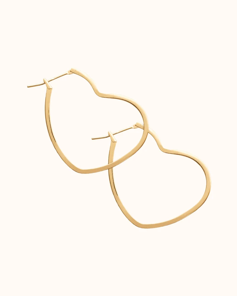 Hart Oorbellen - Verguld - Gepersonaliseerde Sieraden