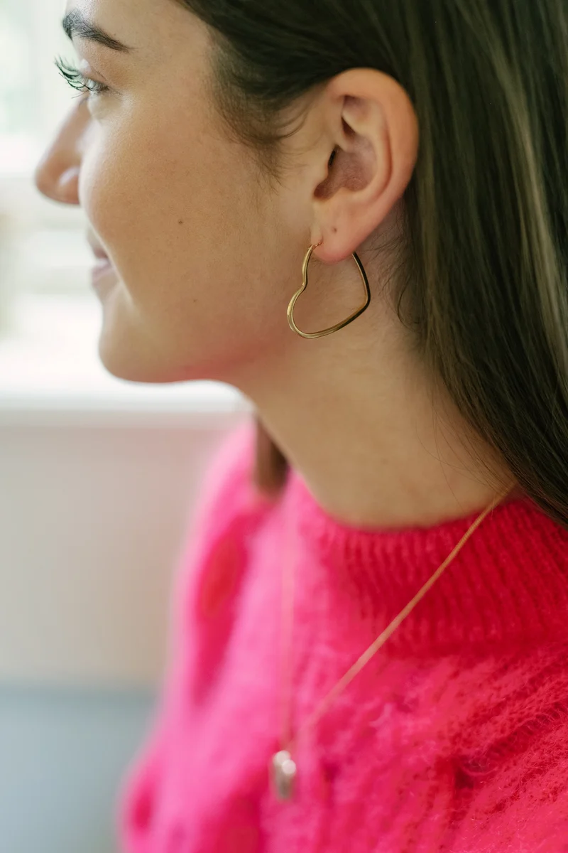 Hart Oorbellen - Verguld - Gepersonaliseerde Sieraden