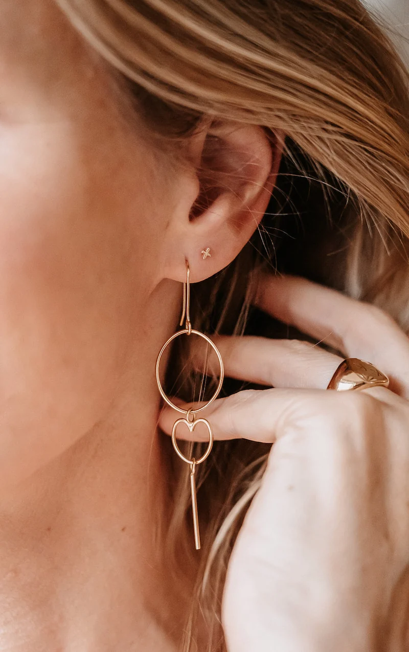 MAMALOVES Signature Oorbellen - Verguld - Gepersonaliseerde Sieraden