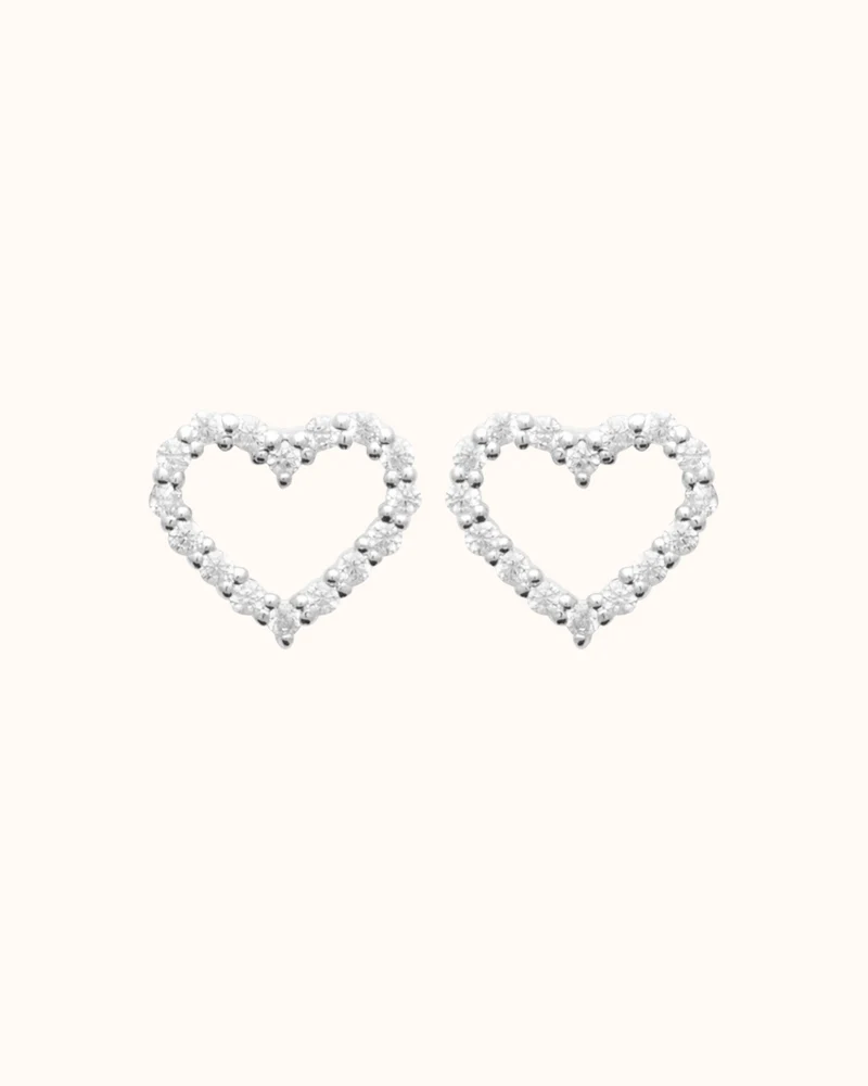 Heart Oorknopjes - Zilver - Gepersonaliseerde Sieraden