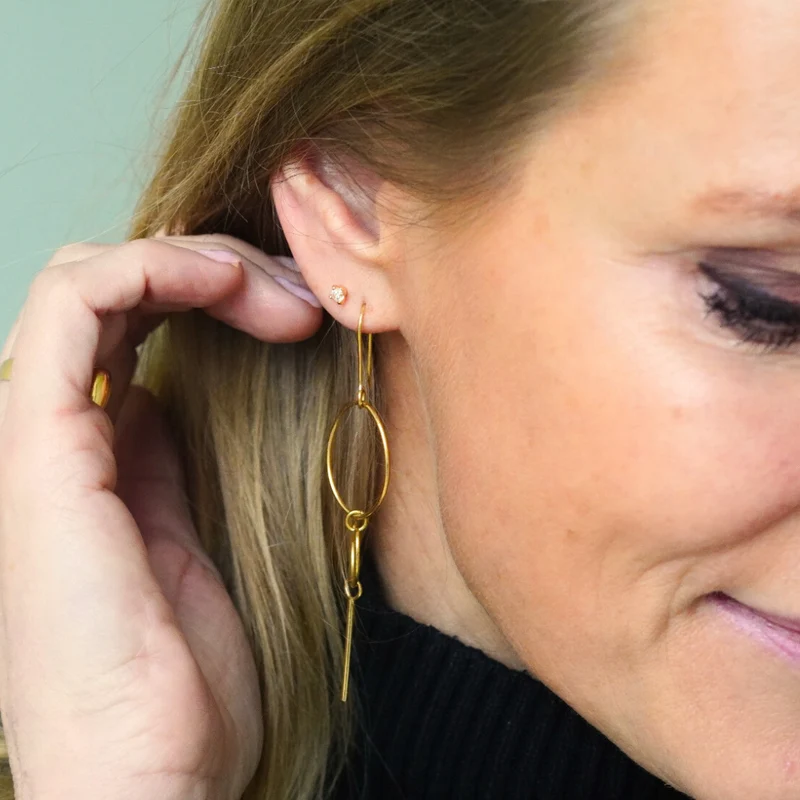 Sparkle Studs - Verguld - Gepersonaliseerde Sieraden