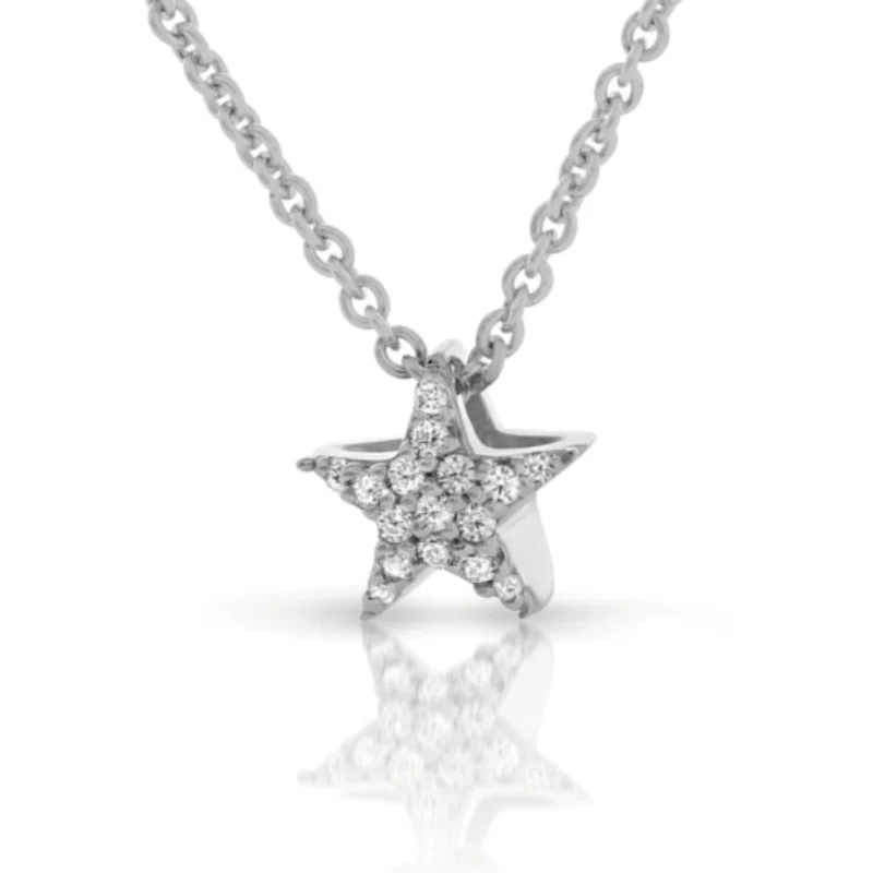 Anhänger Stern klein mit Zirkonia Sterling Silber 925 Kette