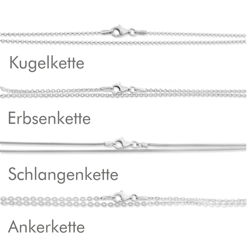 Silberkette mit Zirkonia Anhänger 925 Silber Damenschmuck