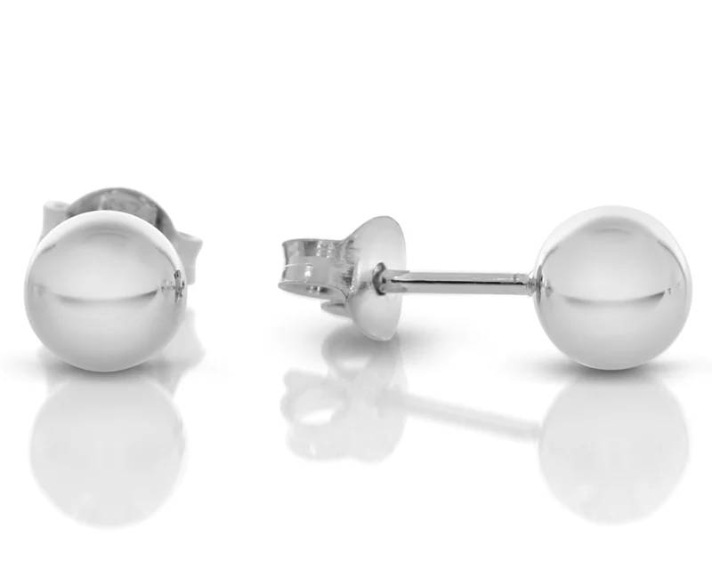 Ohrstecker 7mm rund 925 Sterling Silber