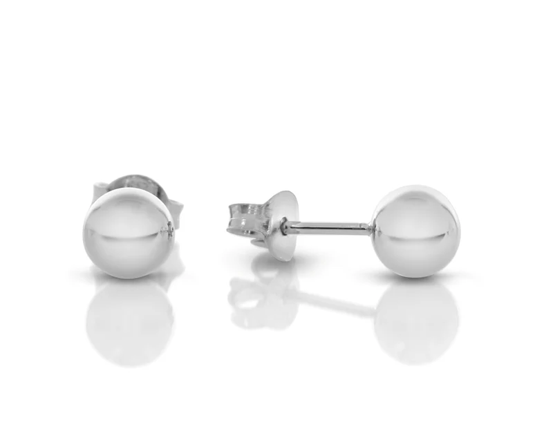 Ohrstecker 7mm rund 925 Sterling Silber