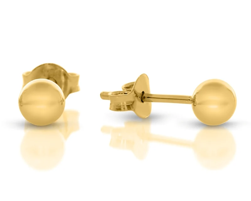 Ohrstecker 5mm vergoldete schlichte moderne Ohrringe