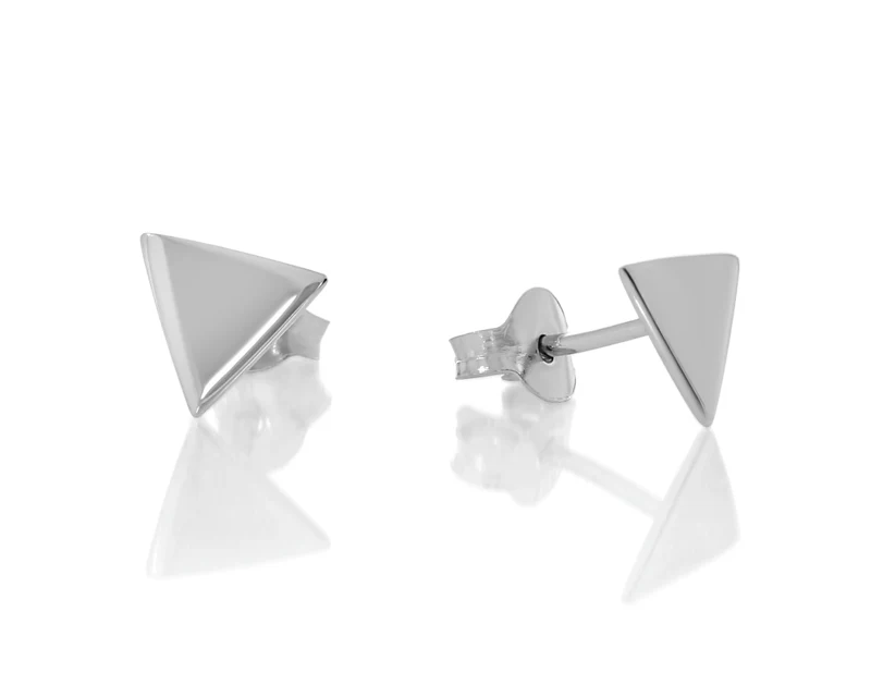 Moderne Ohrstecker Damen Kinder glänzend poliert Dreieck 925 Silber