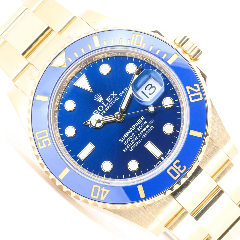 Rolex Submariner Date 41mm 126618LB 18K Gold Bluesy Full Set Full Link