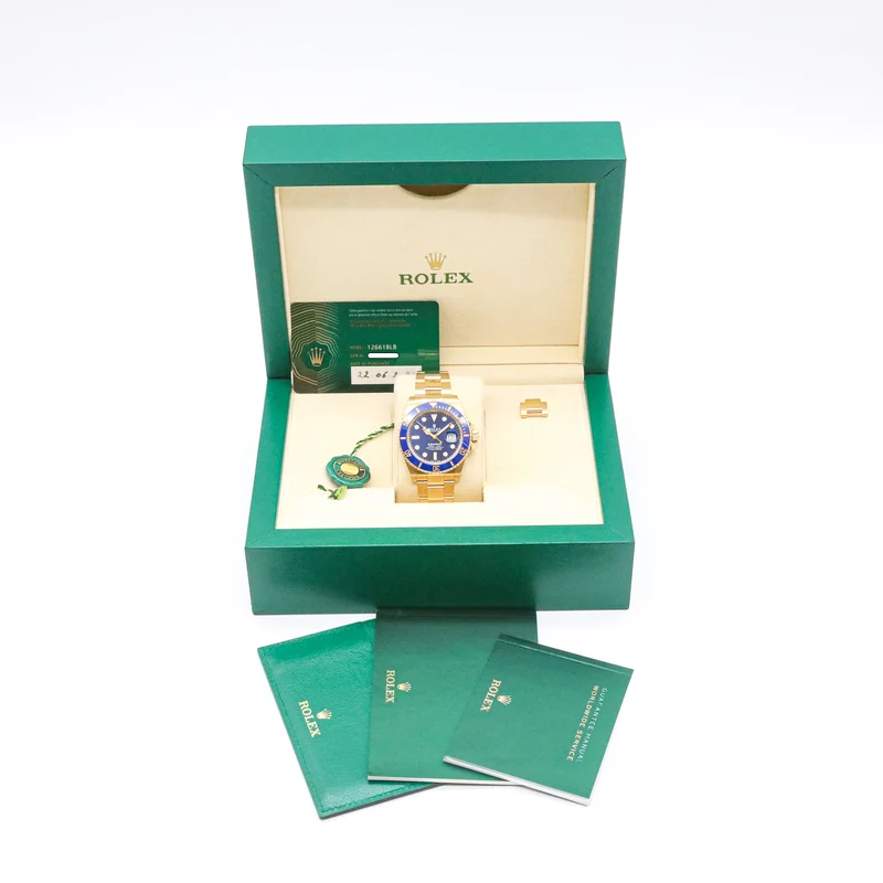 Rolex Submariner Date 41mm 126618LB 18K Gold Bluesy Full Set Full Link