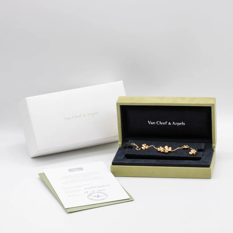 Van Cleef & Arpels Frivole Armband 5 Blüten 18K Gelbgold Diamanten