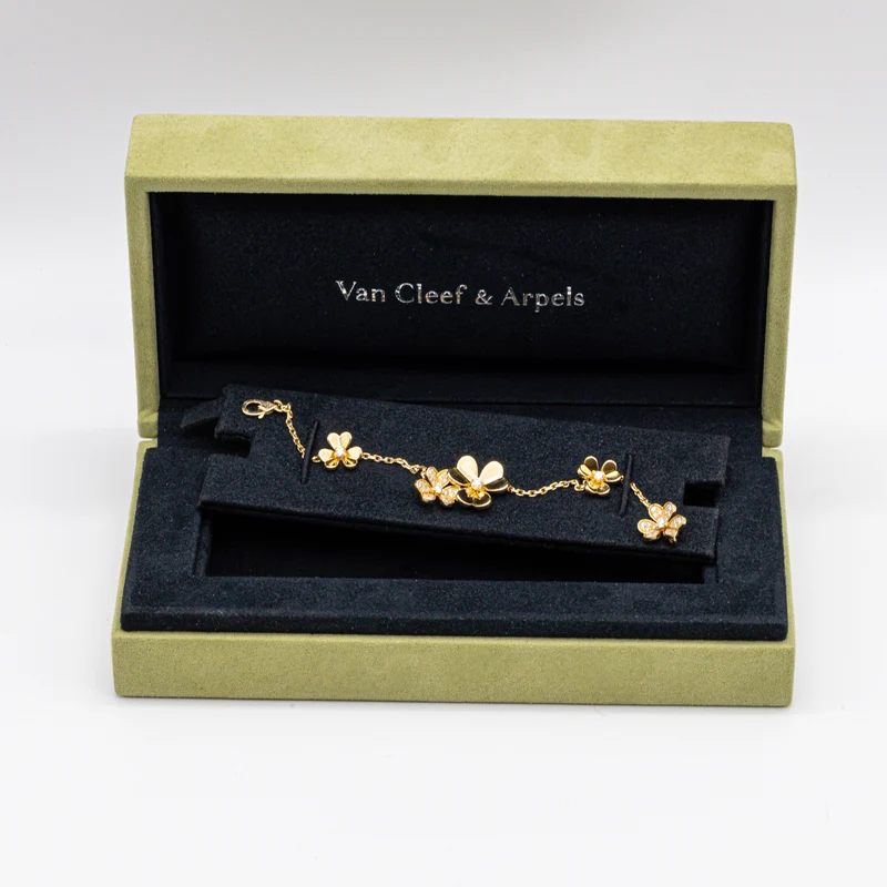 Van Cleef & Arpels Frivole Armband 5 Blüten 18K Gelbgold Diamanten