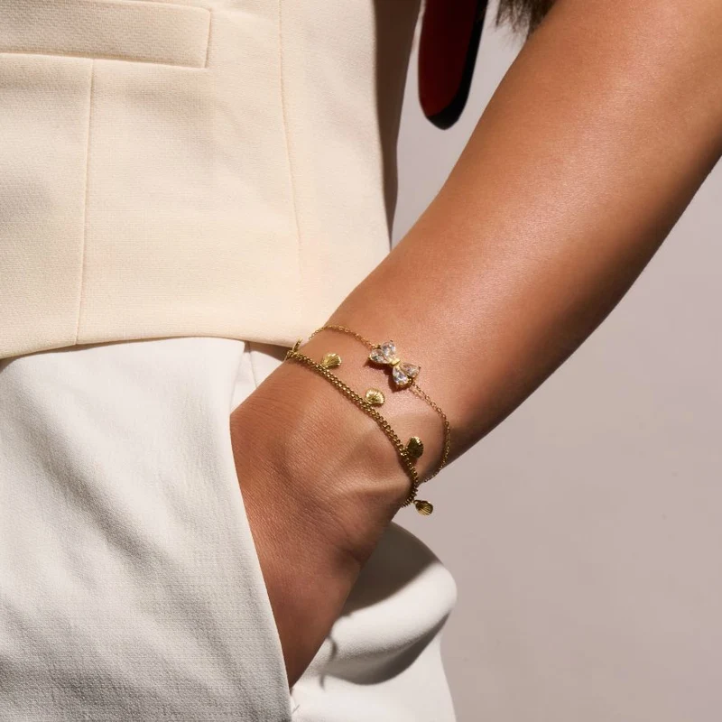 Tiny Golden Sea Shell Armband 14K Vergoldet
