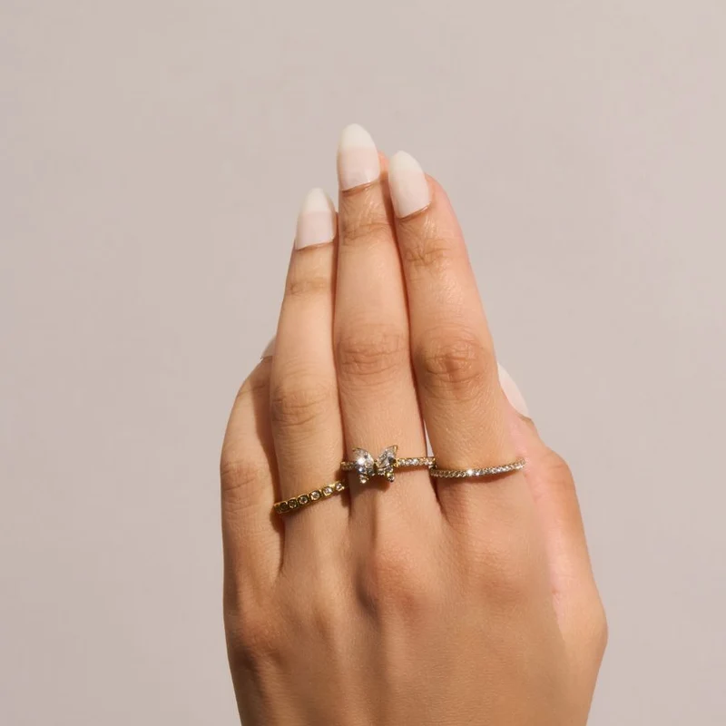 Hi-Life Pave Ring 18K Vergoldet