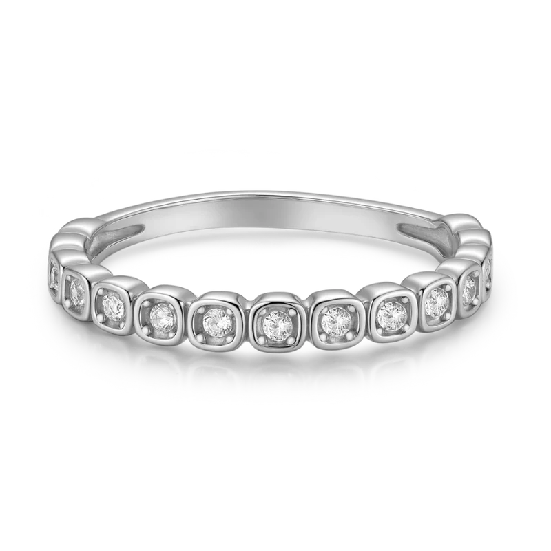 Classic Round Pave Ring 18K Vergoldet
