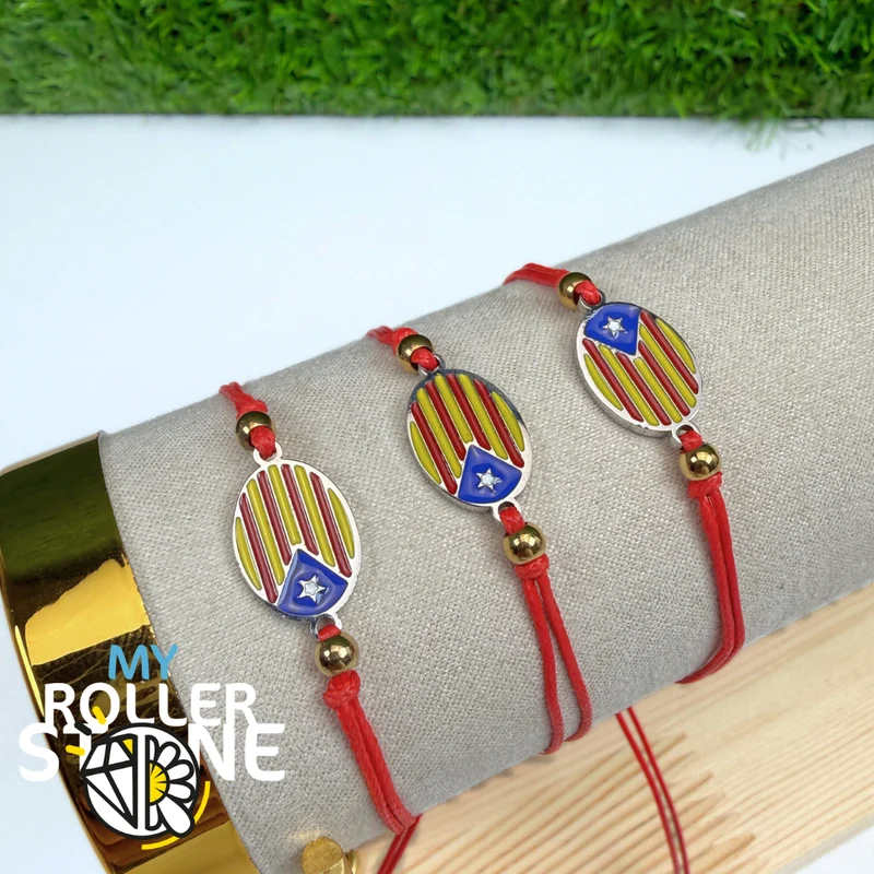 Verstellbares Kordelarmband Katalonien