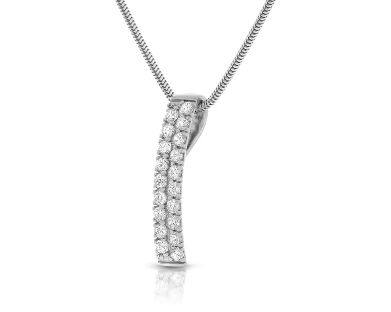 Zirkonia Anhänger Damen Halskette elegant