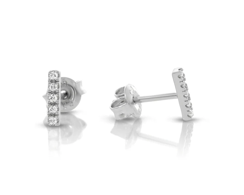 Desgin Ohrstecker Stab 925 Silber elegante Ohrringe