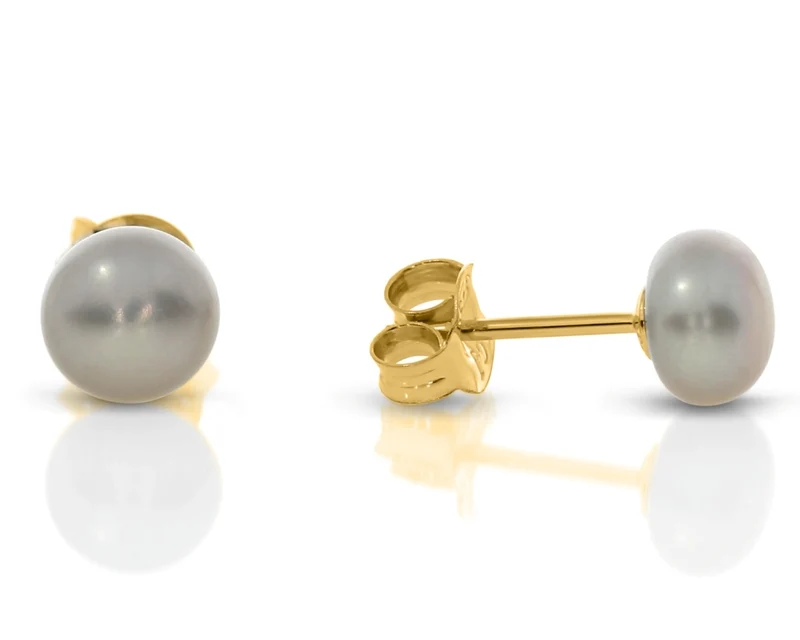 Perlen silber Ohrstecker vergoldet Ohrschmuck Damen Kinder