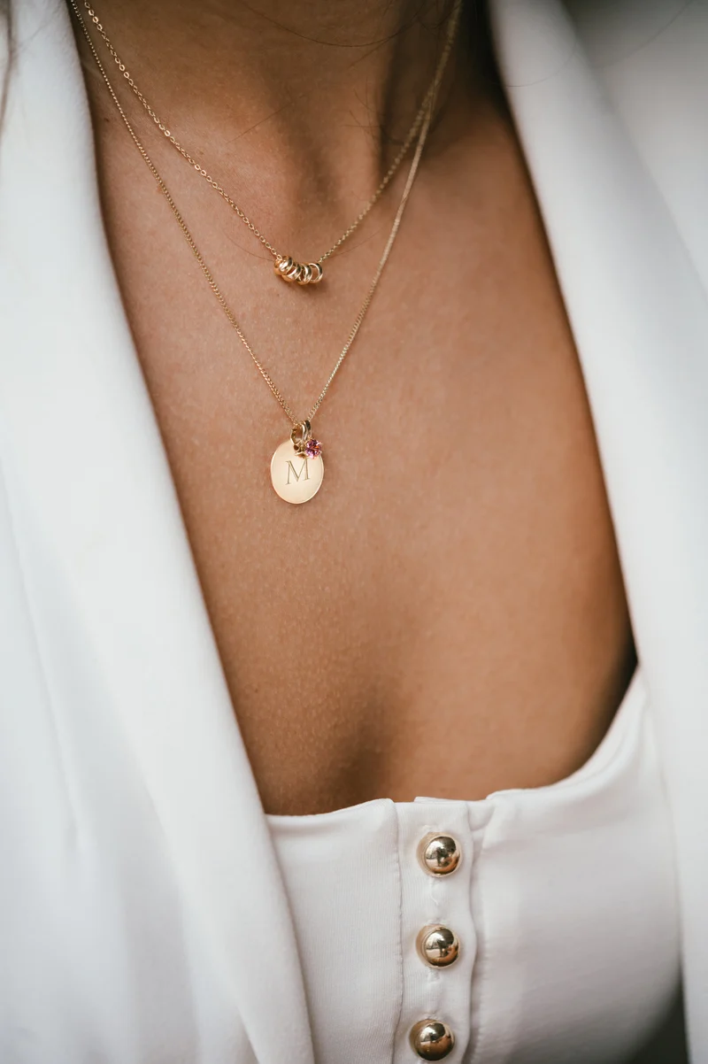 14k Geboortesteen Ketting - Geboortesteen Ketting