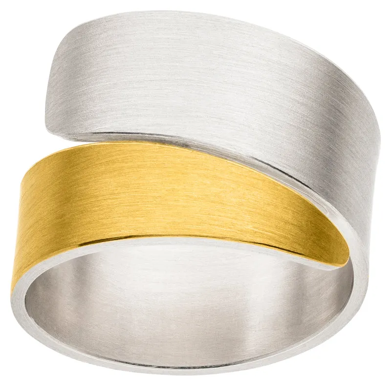 925er Silber Ring feingoldbelegt MANU R1417