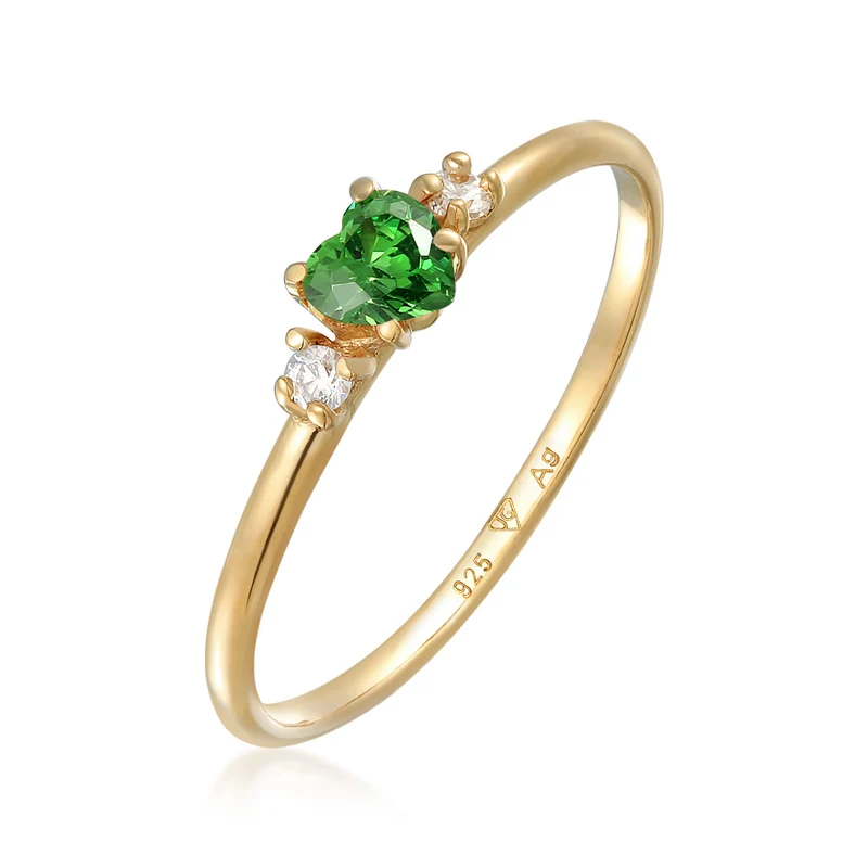 Ring Herz | Zirkonia (Grün)
