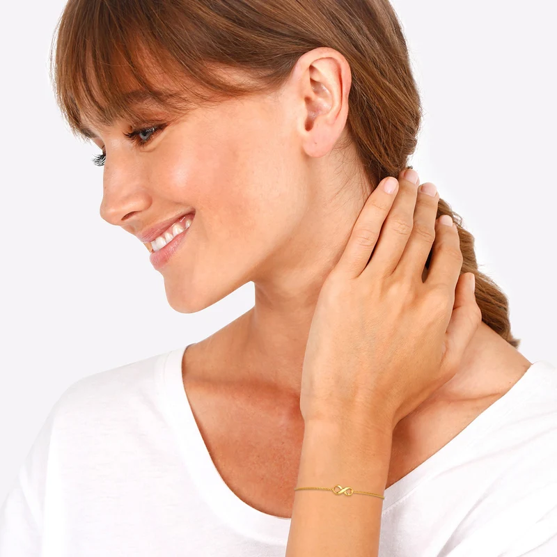 Soft Infinity Ohrstecker & Armband Schmuck Set