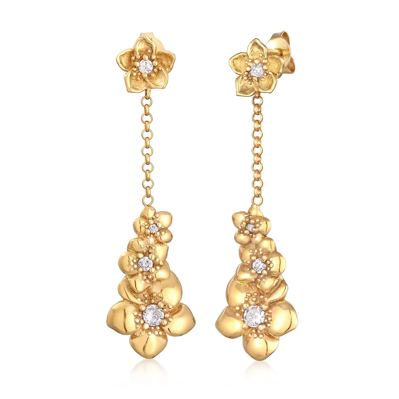 Sakura Flower Ohrstecker & Ohrringe Schmuck Set
