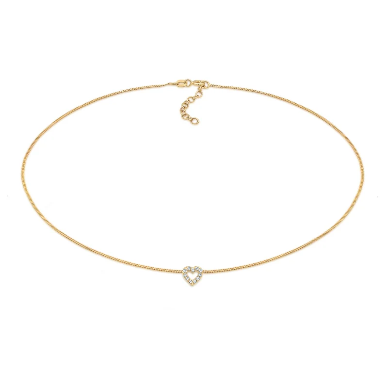 Choker Herz | Mit Kristallen von Swarovski® (Weiß)