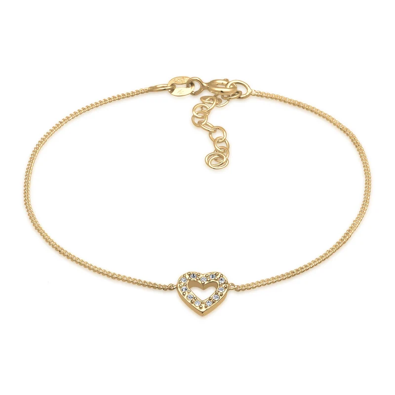Armband Herz | Mit Kristallen von Swarovski® (Weiß)